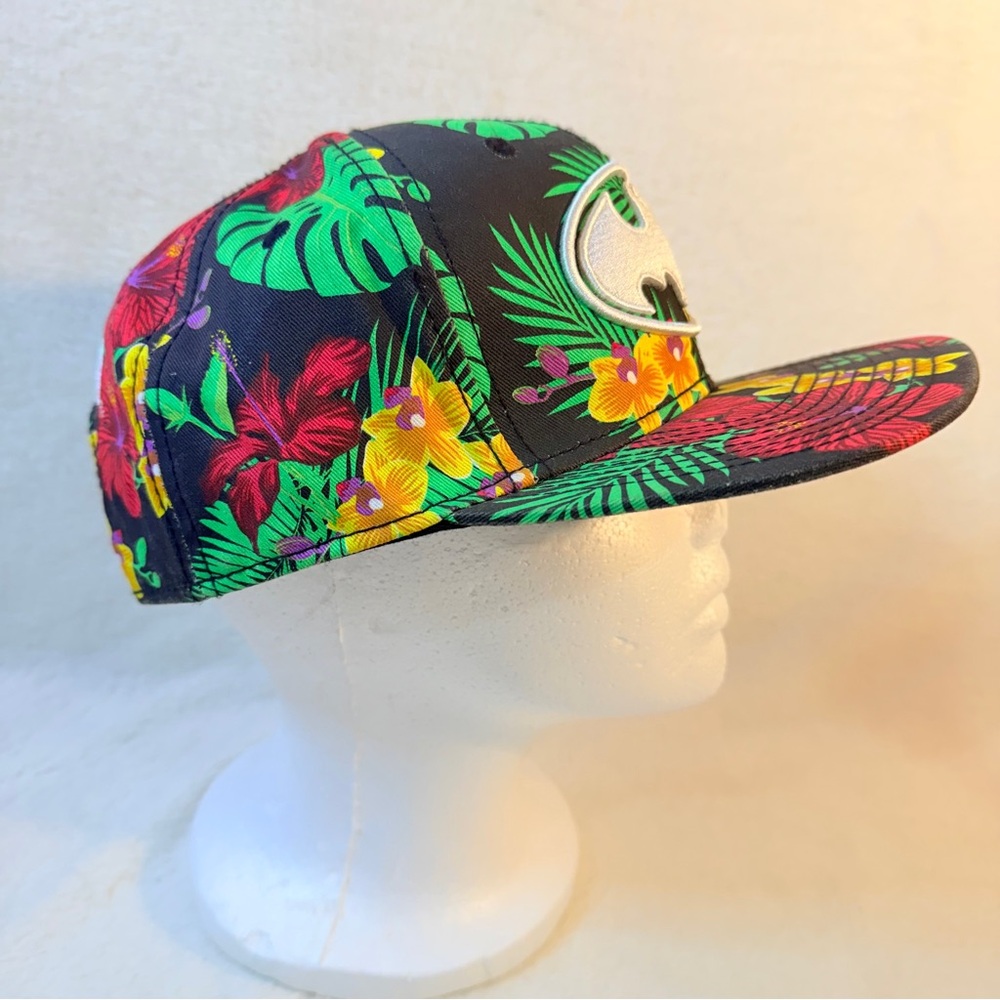 DC Batman Floral Palm Leaves Print Cap Hat Adjustable Snapback‎ Embroidered